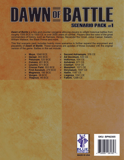 Dawn of Battle: Scenario Expansion Sets 1 and 2